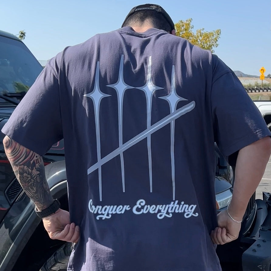Oversized “BIG CQ” Tee - Vintage Navy