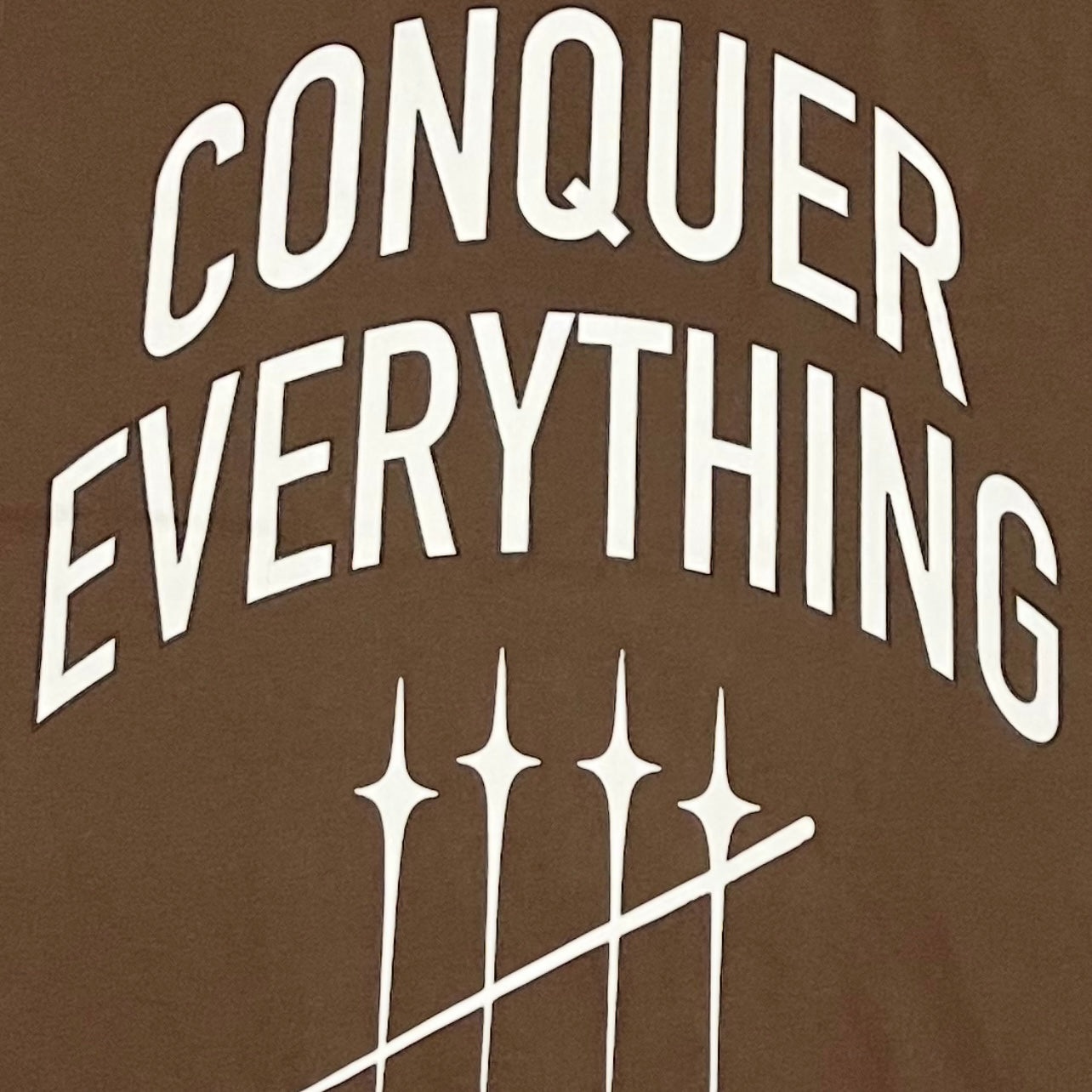 Oversized Brown “Conquer Everything” Tee