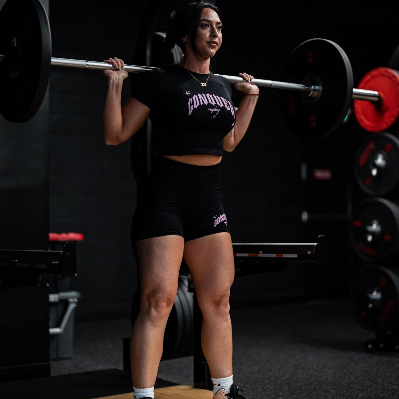 "Conquer" Babytee Black/Pink