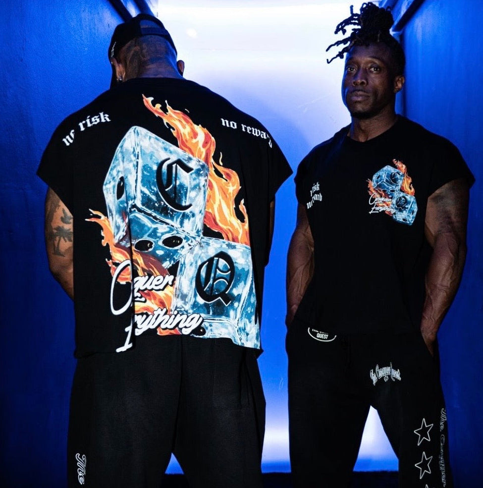 "FLAMING DICE" Tee (OVERSIZED)