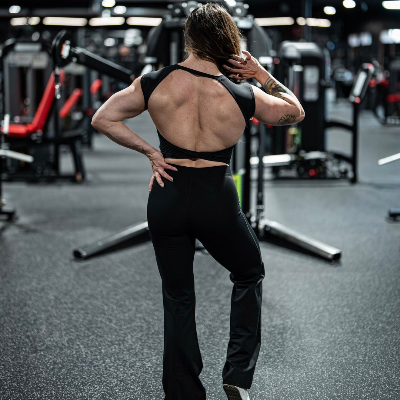 "She Conquers" Open Back Top