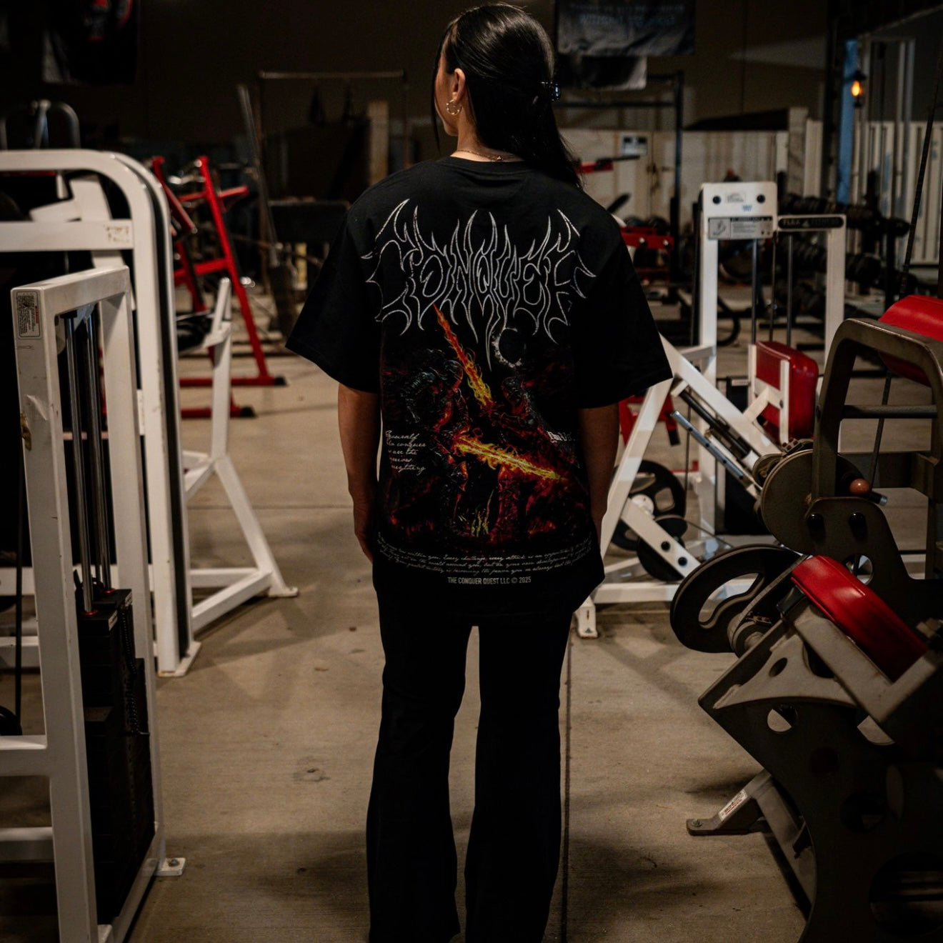 Oversized "Warriors Tee" Black