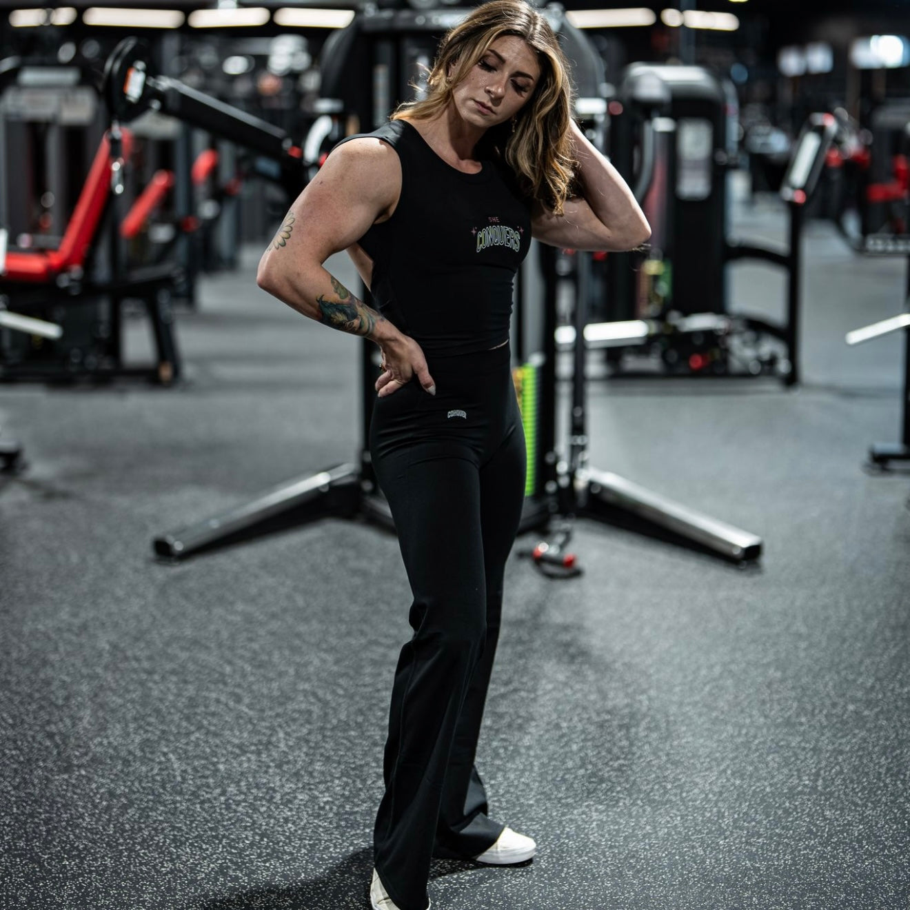 "She Conquers" Open Back Top