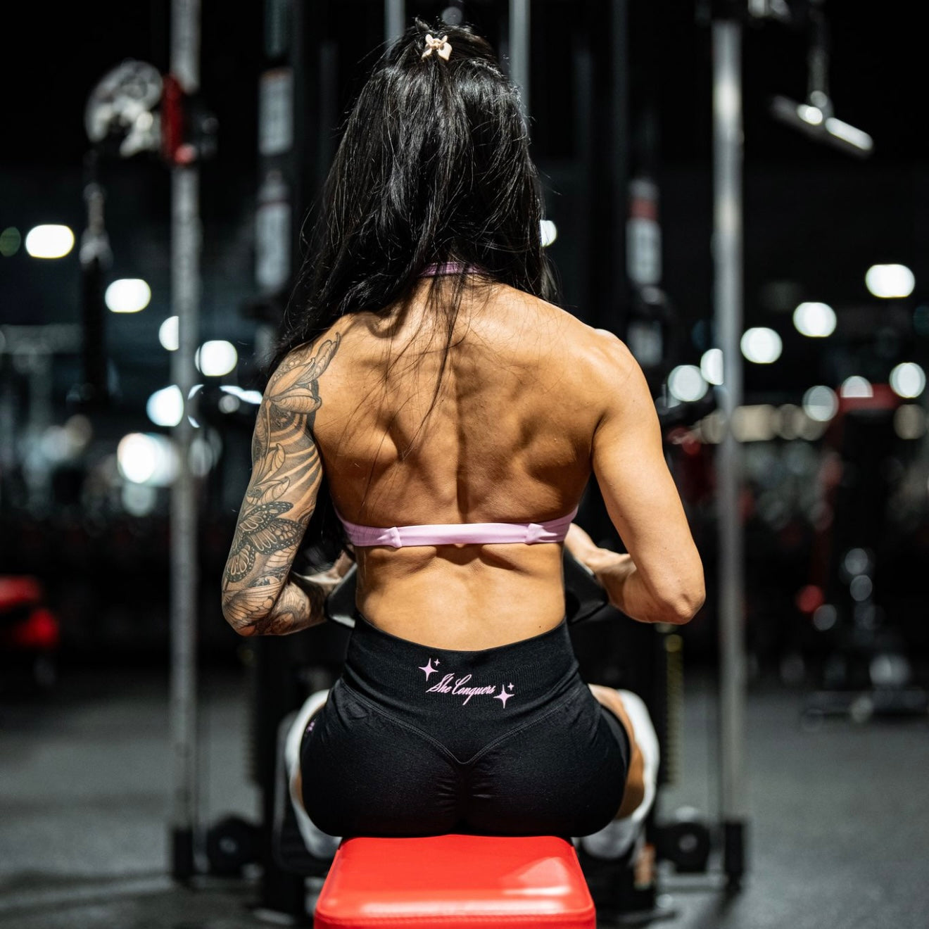 Seamless Cross Bra in Pink