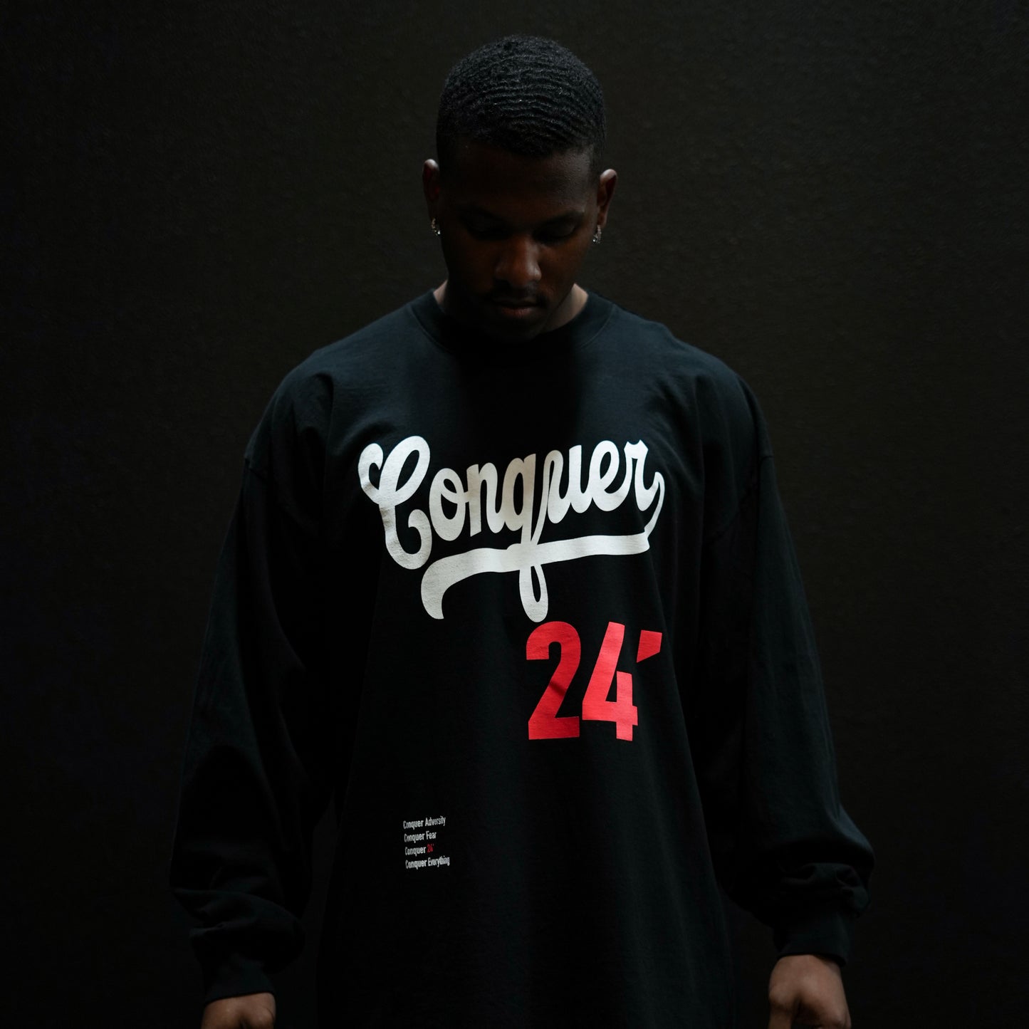 *LIMITED EDITION* "Conquer 2024 MLB" Premium Tee - Black (Long-sleeve)